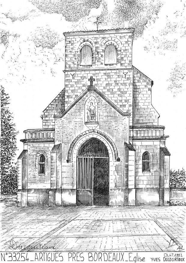 N 33254 - ARTIGUES PRES BORDEAUX - église